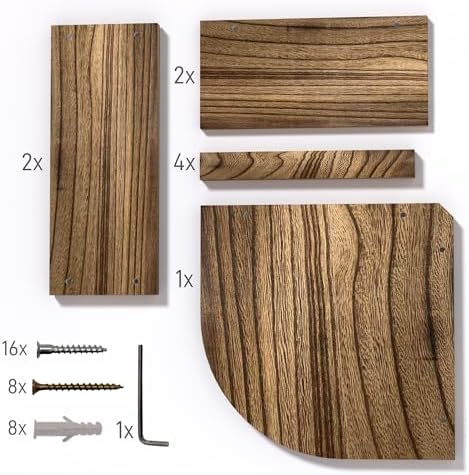 Corner Floating Shelves Set of 1 for Wall Decor and Storage