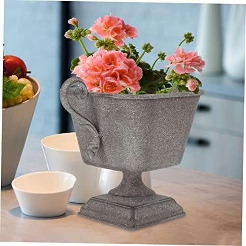 VICASKY Vintage Iron Flower Pot Grey
