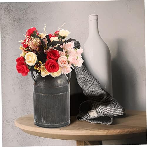 Vintage Flower Bucket Planter Pot Rustic Decorative Vase for Balcony