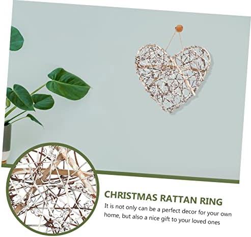 IMIKEYA 1pc Christmas Vine Circle Wreath DIY Decor