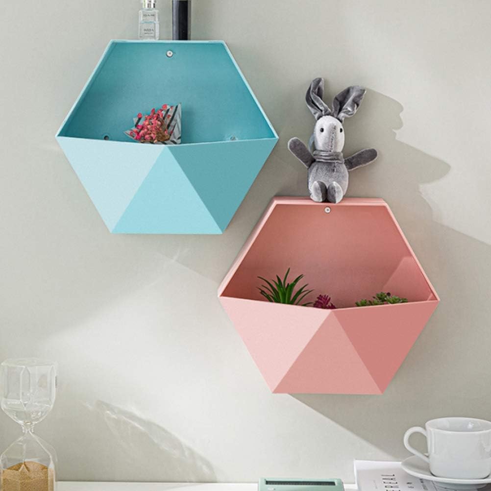 BEIJIALY Hexagonal Floating Wall Shelves - Black
