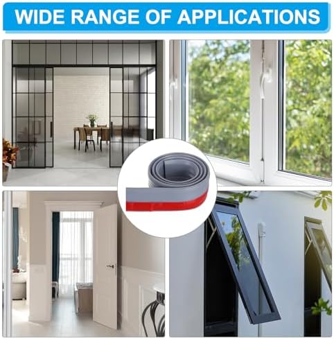 PATIKIL Door Draft Stopper 2 Pack 33FT Gray