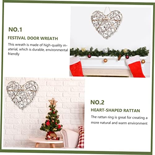IMIKEYA 1pc Christmas Vine Circle Wreath DIY Decor
