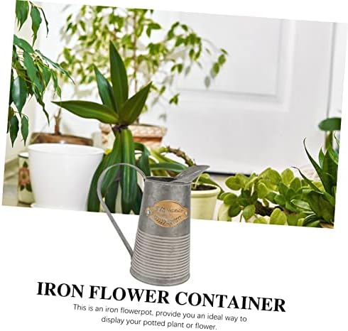 Hemoton Antique Iron Flower Pot for Garden and Home Decor