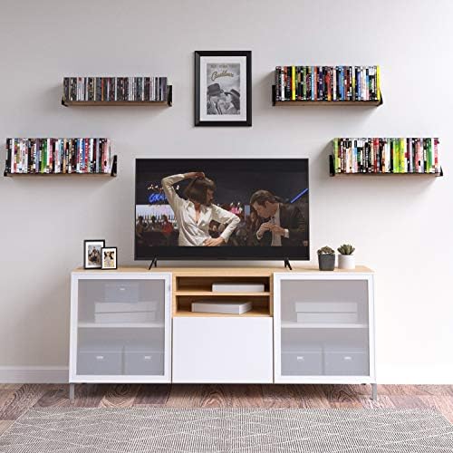 Wallniture Ponza Wood Floating Shelves Set of 4
