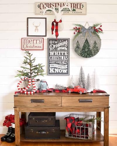 LooPoP Christmas Wreath Welcome Sign Door Decor