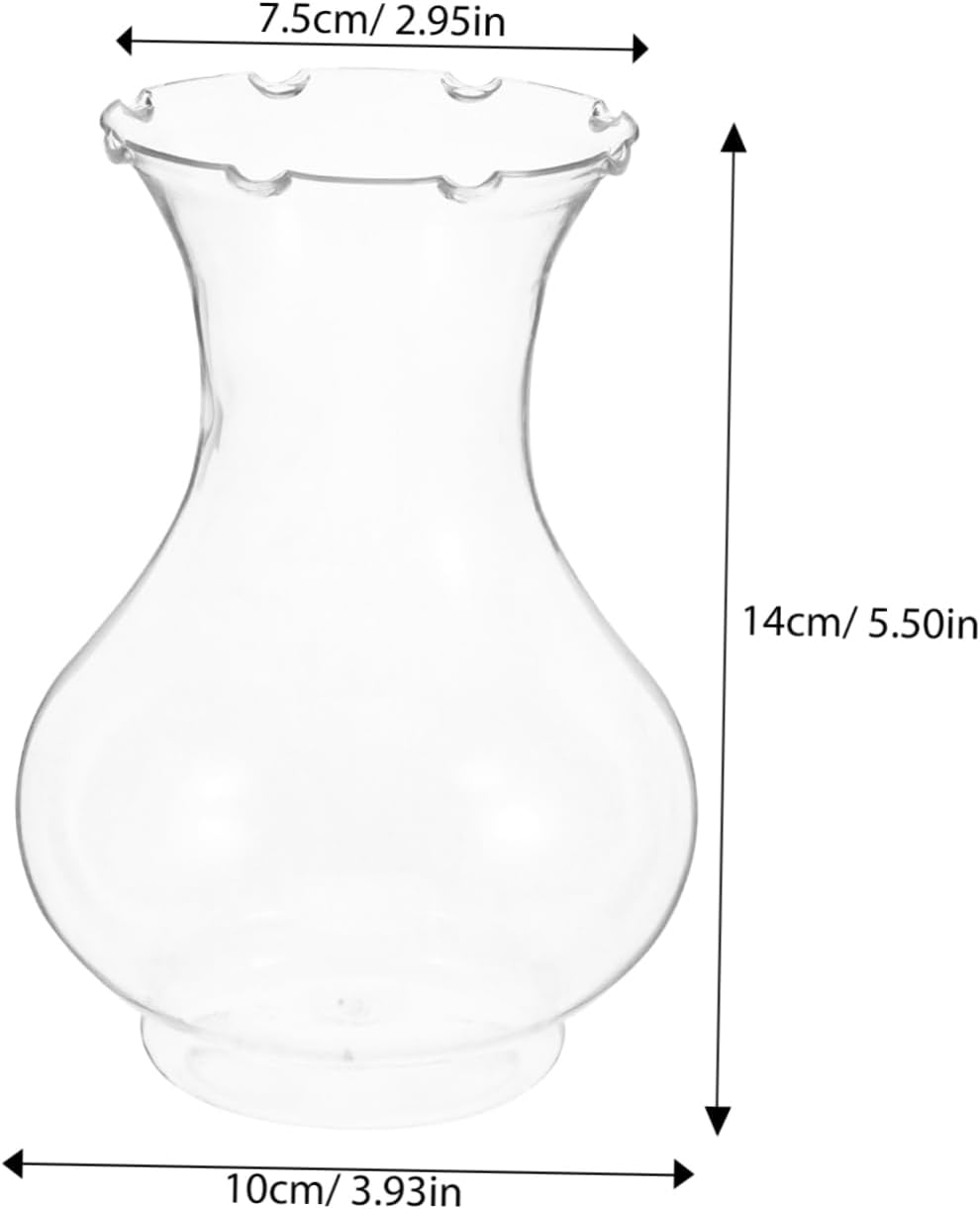 4pcs Clear Plastic Hydroponic Plant Vase for Home Decor