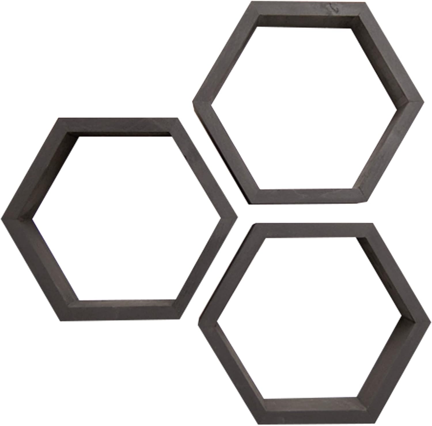 Drakestone Hexagon Floating Shelves 3-Pack Black