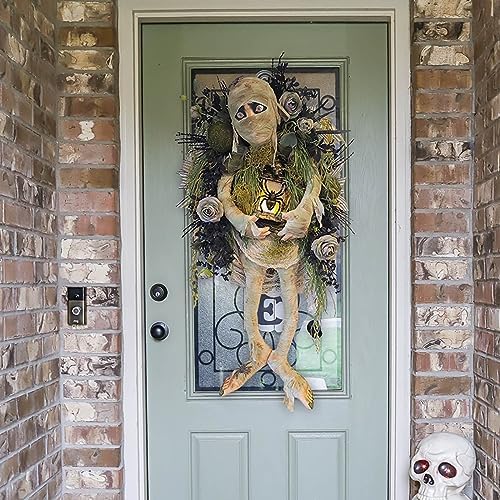 Halloween Mummy Wreath for Front Door