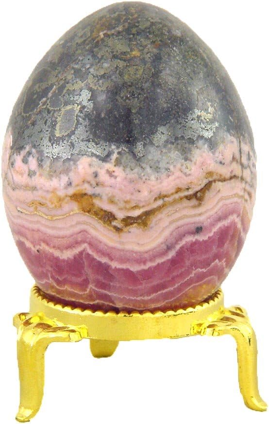Rhodochrosite Healing Egg with Stand Reiki Activated