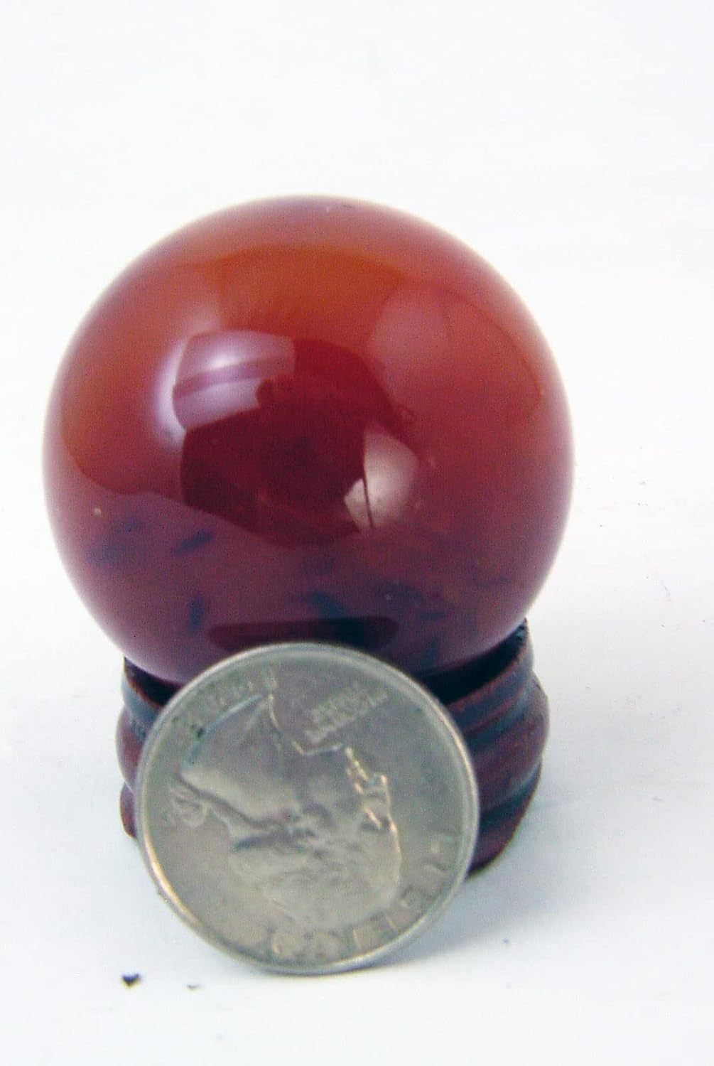 Carnelian Agate Sphere 40mm with Stand for Healing