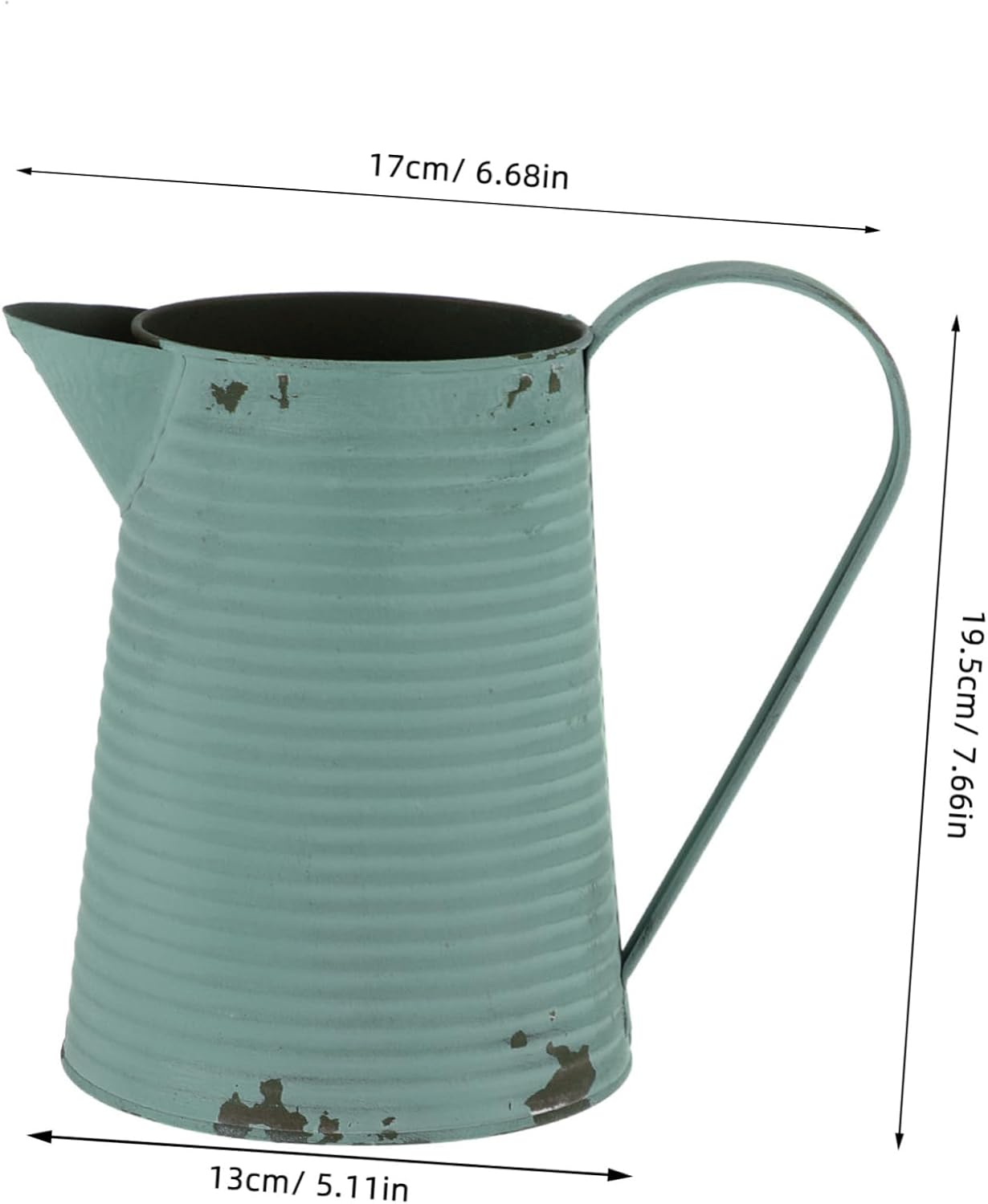 Vintage Iron Flower Pot Handle Rustic Decorative Planter for Home and Garden