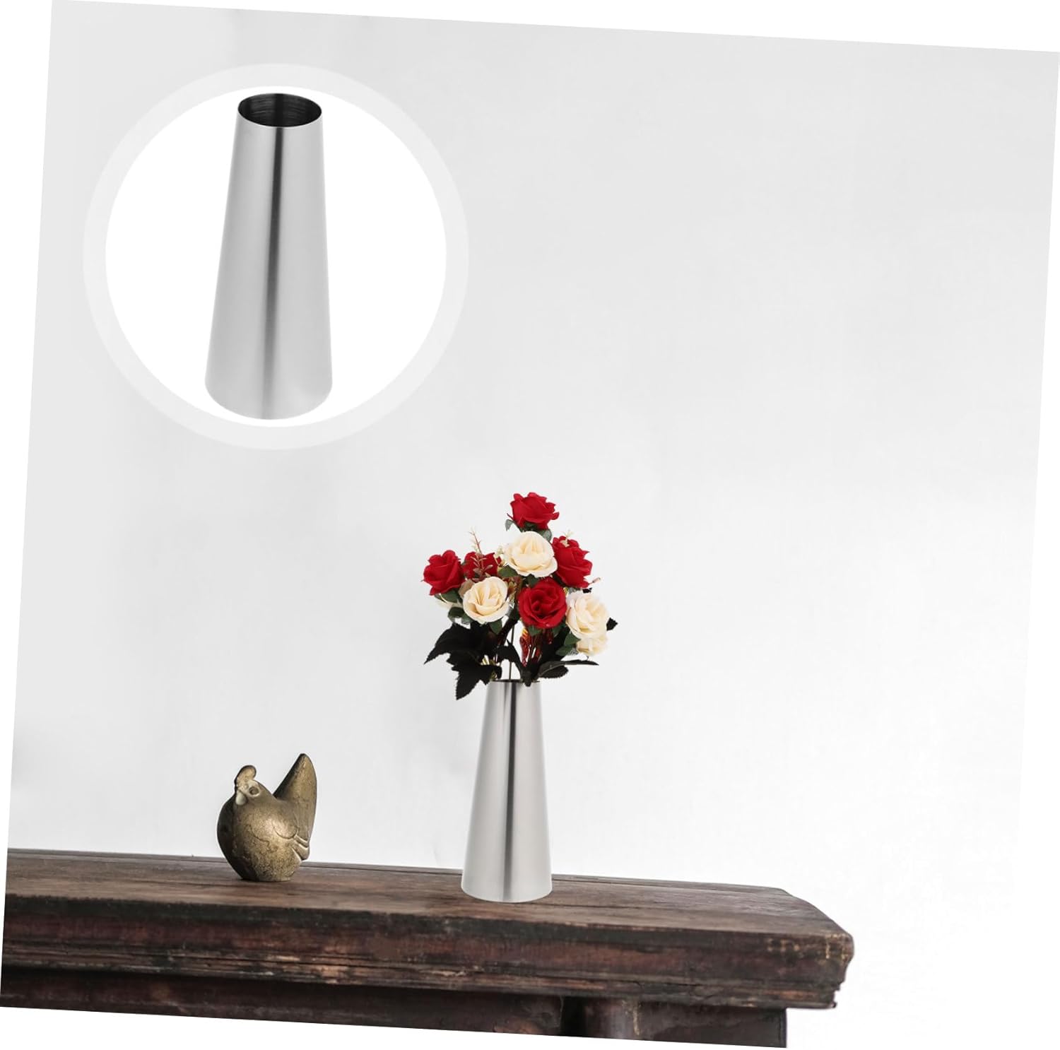 Modern Stainless Steel Dried Flower Vase for Home and Office Decor