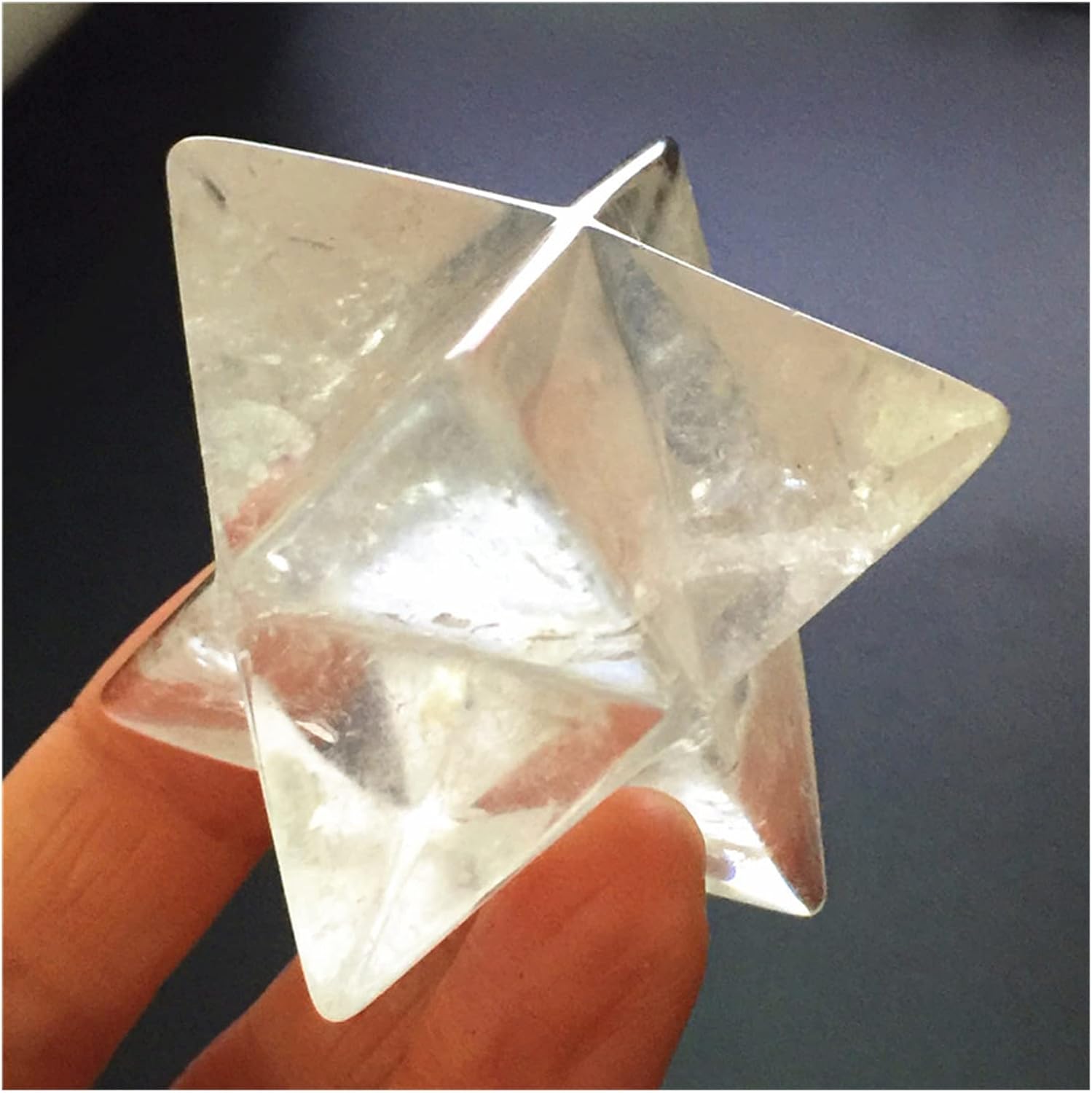 Clear Crystal Quartz Merkaba Star Energy Stones