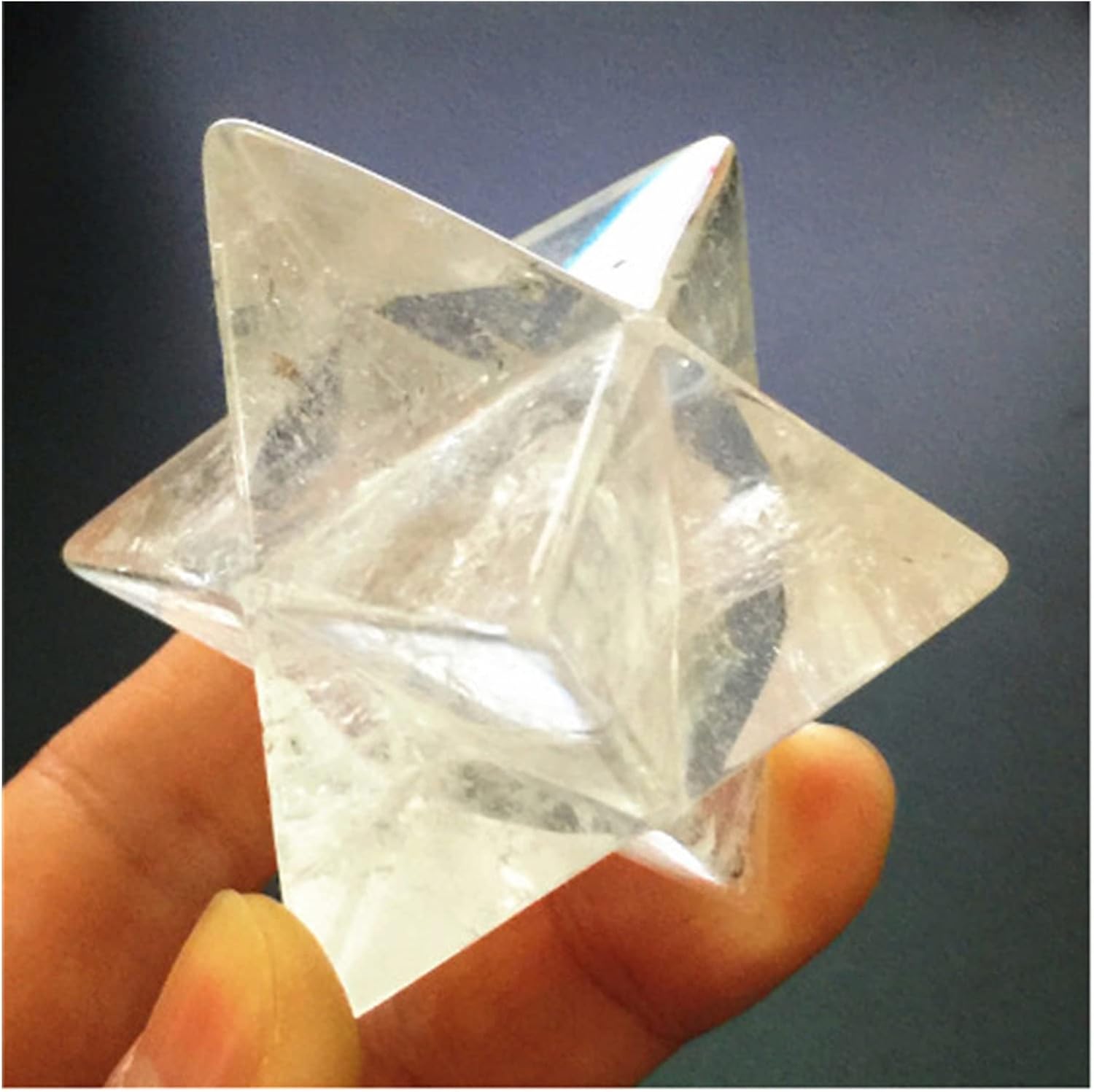 Clear Crystal Quartz Merkaba Star Energy Stones