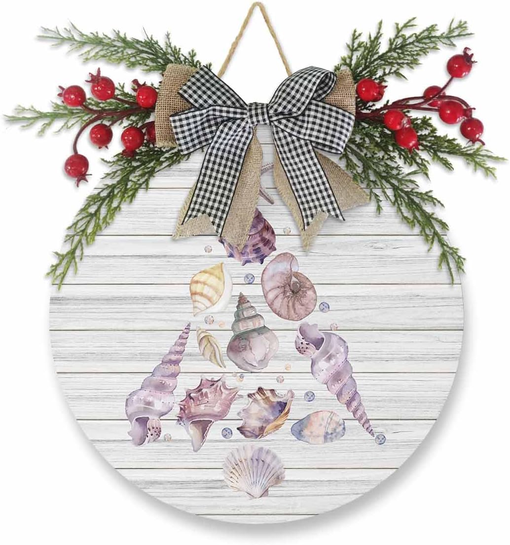 Welcome Sign Christmas Wreath Door Decor