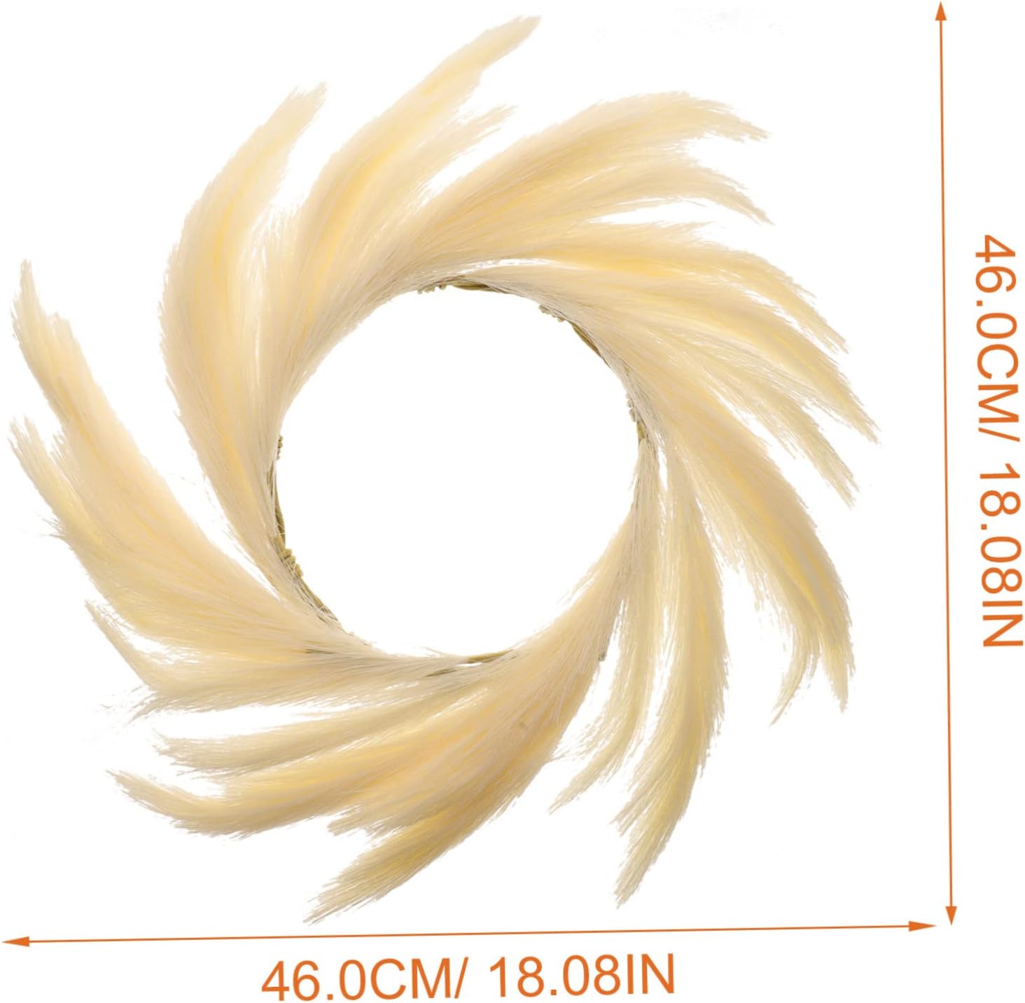 Artificial Bulrush Wreath for Indoor Outdoor Decor