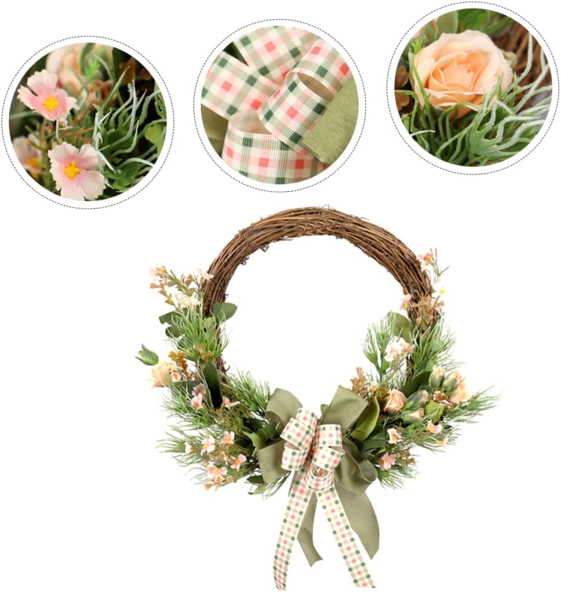 1pc Lifelike Artificial Wreath for Front Door Decor