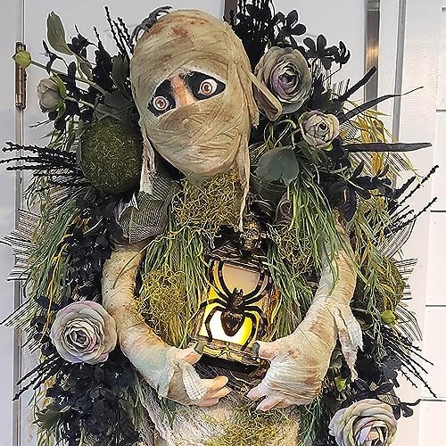 Halloween Mummy Wreath for Front Door