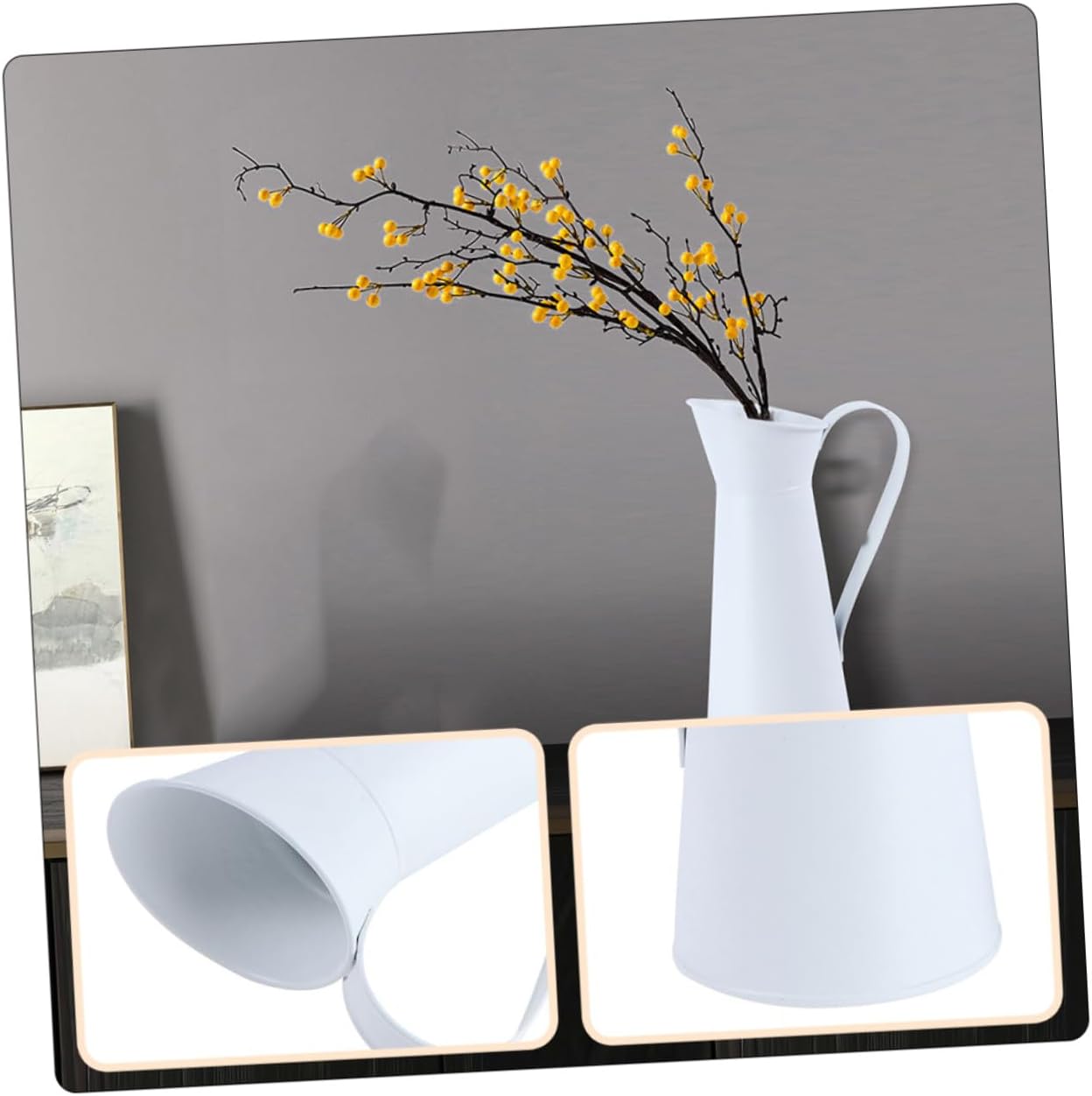 Happyyami Modern Iron Vase for Flower Arrangement