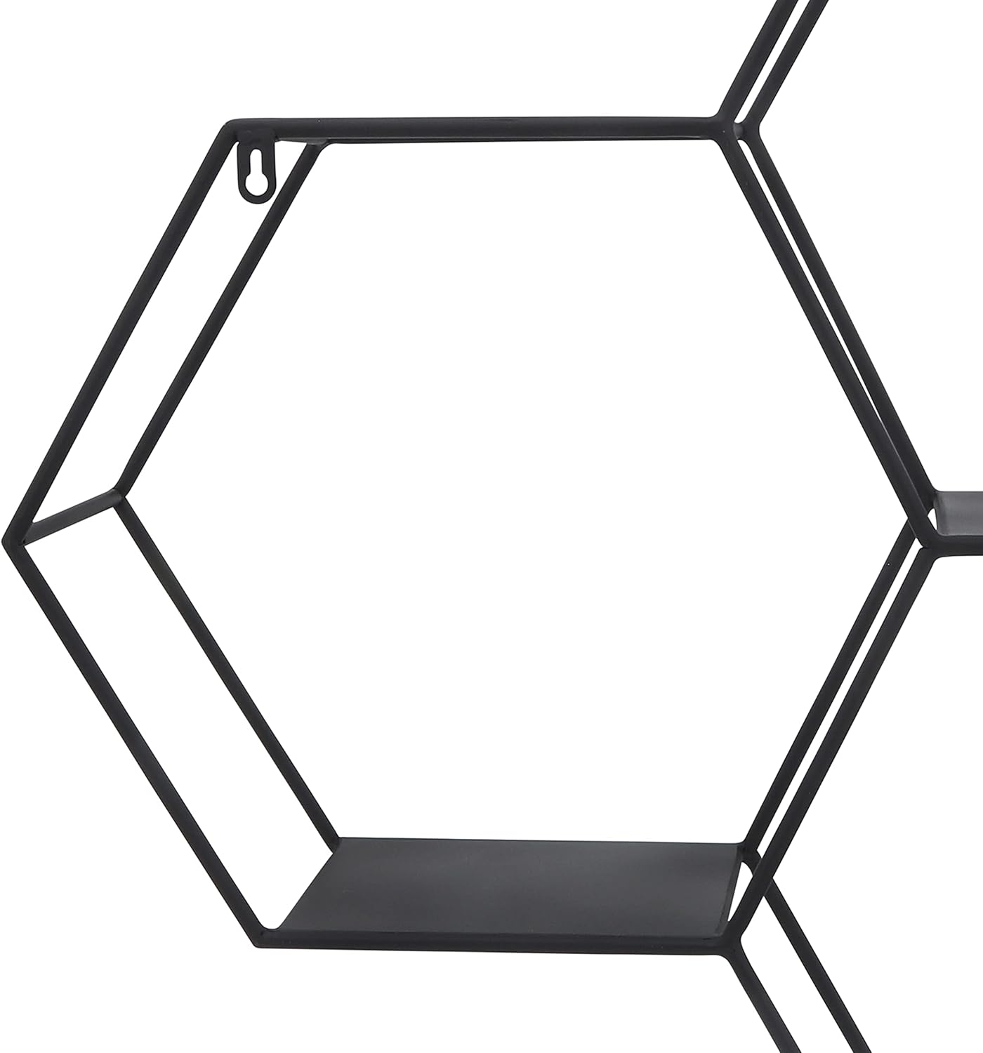 Sagebrook Home Modern Hexagon Wall Storage Shelf - 26 Black