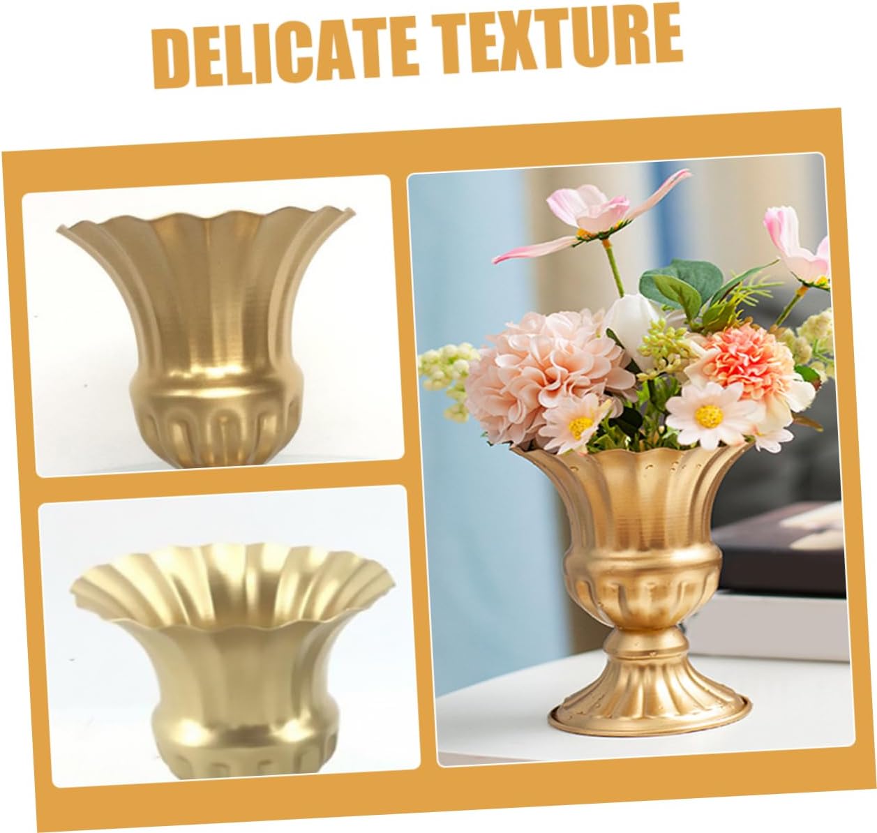 BESPORTBLE Vintage Metal Rustic Flower Vase for Home and Wedding Decor