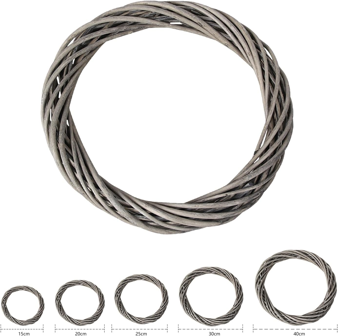 MALOKI Grapevine Wreaths 6 8 10 12 16 Inches DIY Door Decor