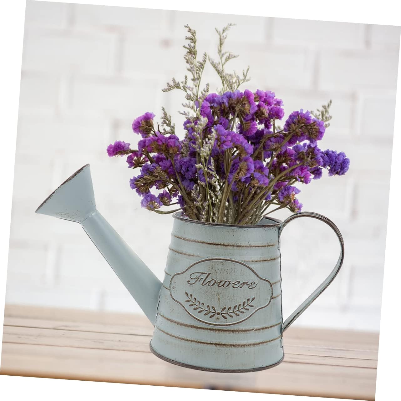 2pcs Vintage Rustic Iron Flower Vases for Dried Decorative Arrangements