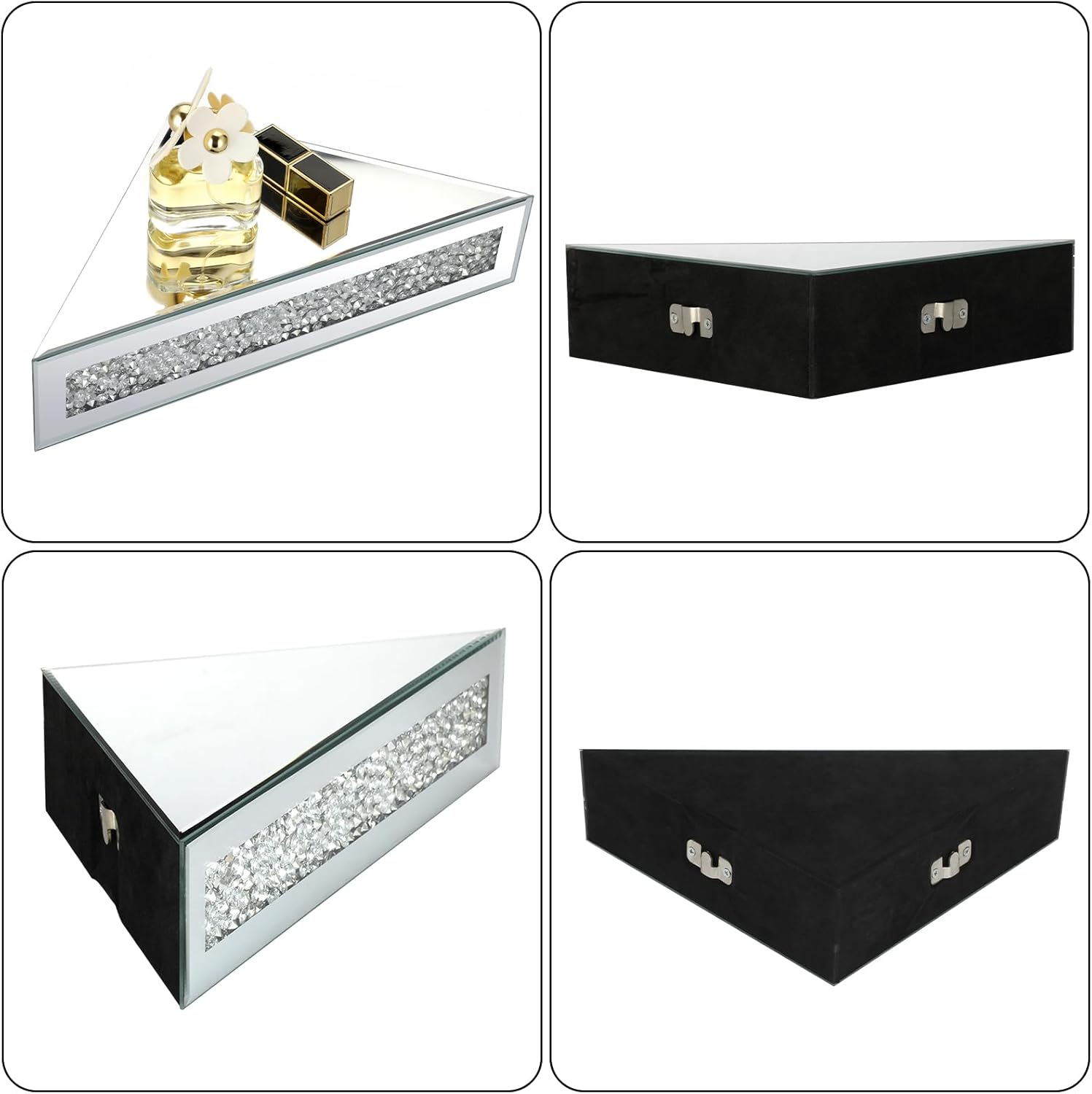 Sumnacon Corner Mounted Floating Shelves 2 Pcs