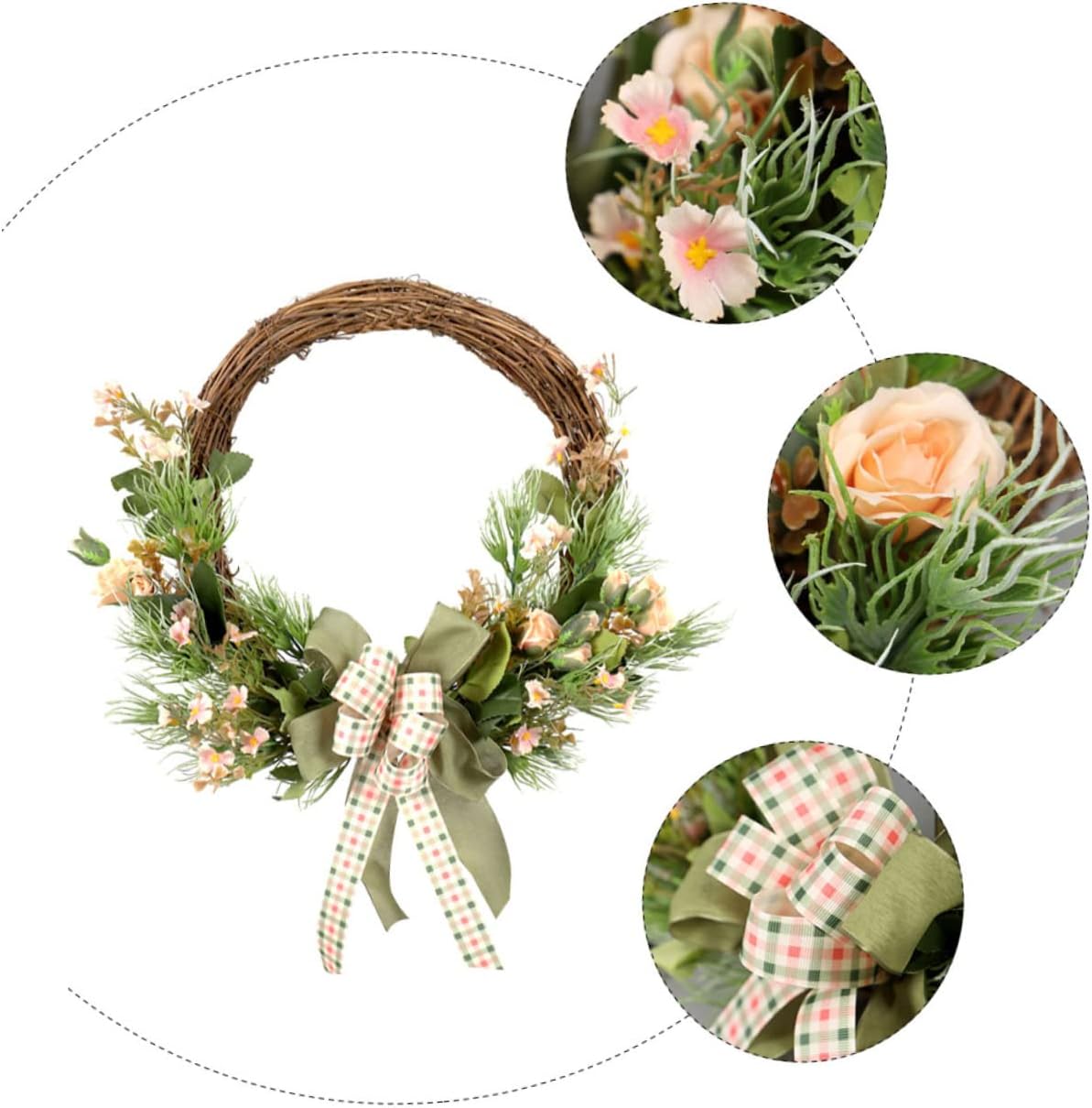 1pc Lifelike Artificial Wreath for Front Door Decor