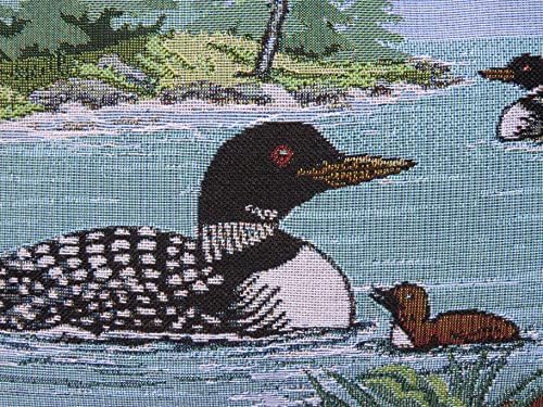 Balsam Fir Tapestry Sachet Pillow Loon Lake 9x12
