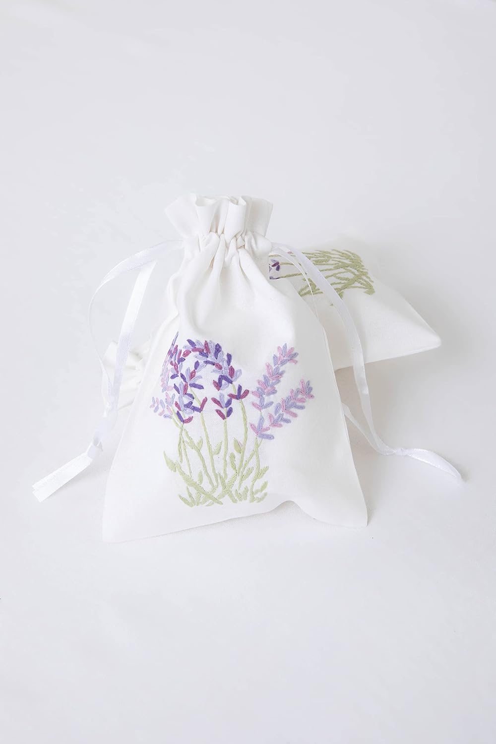 Woven Stories Set of 4 Handstitched Lavender Embroidered Sachets