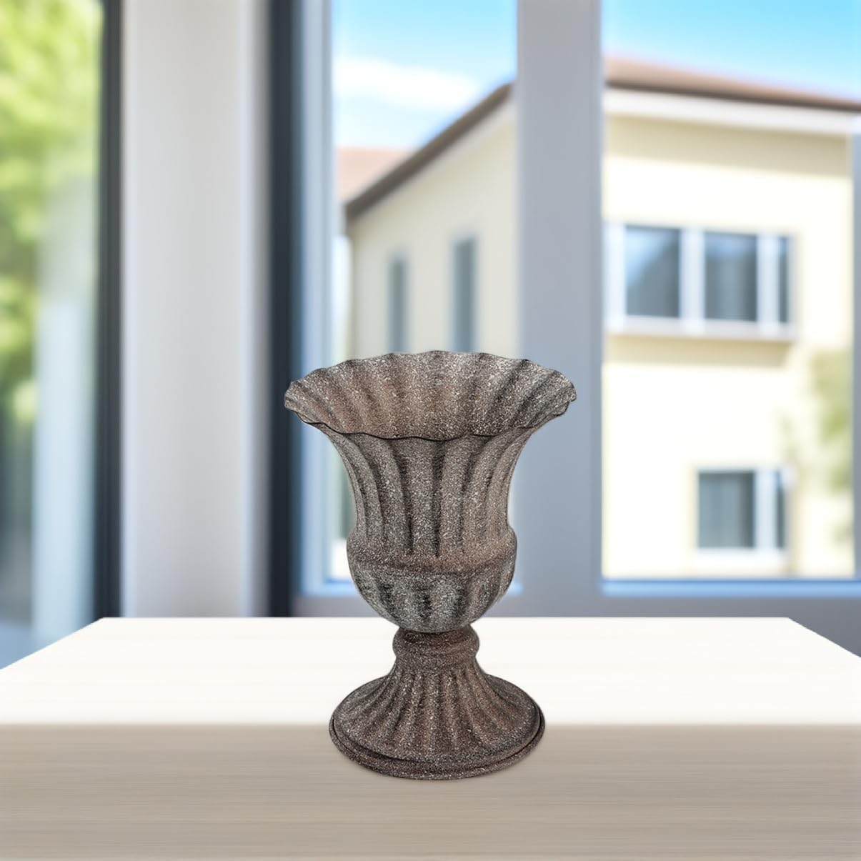 Vintage Metal Flower Vase for Dried Flowers and Plants