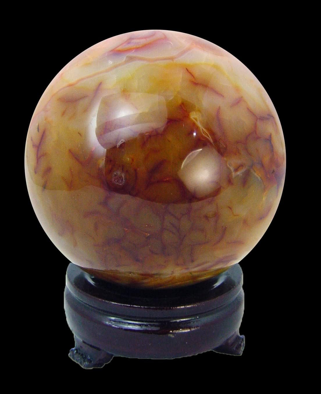 Carnelian Agate Sphere 100mm with Stand