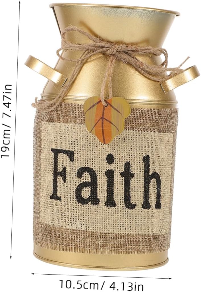 KESYOO Vintage Metal Flower Vase Rustic Decor