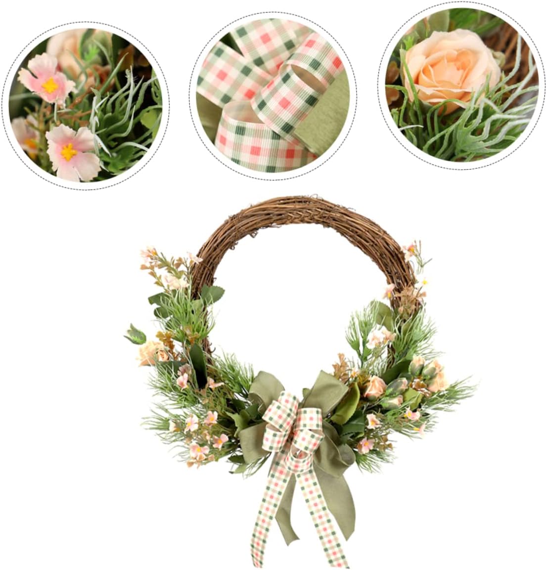 PRETYZOOM Realistic Artificial Wreath for Home Decor and Celebrations