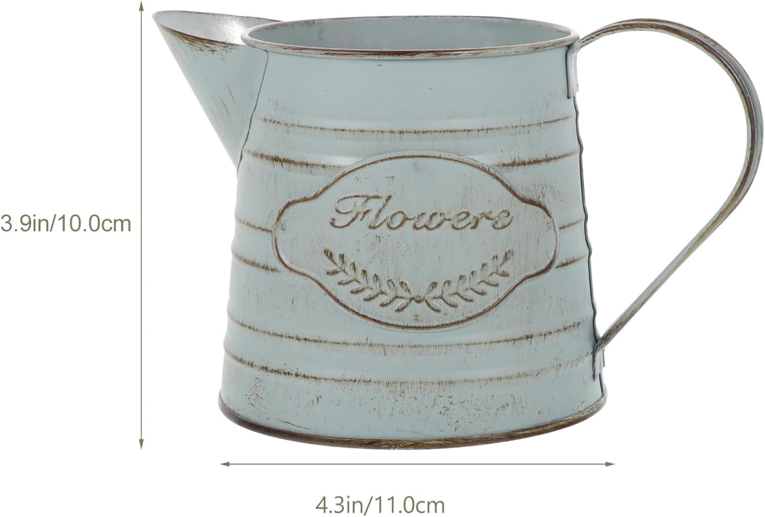 Happyyami Vintage Metal Flower Jug Decorative Pot for Home Office Garden Decor