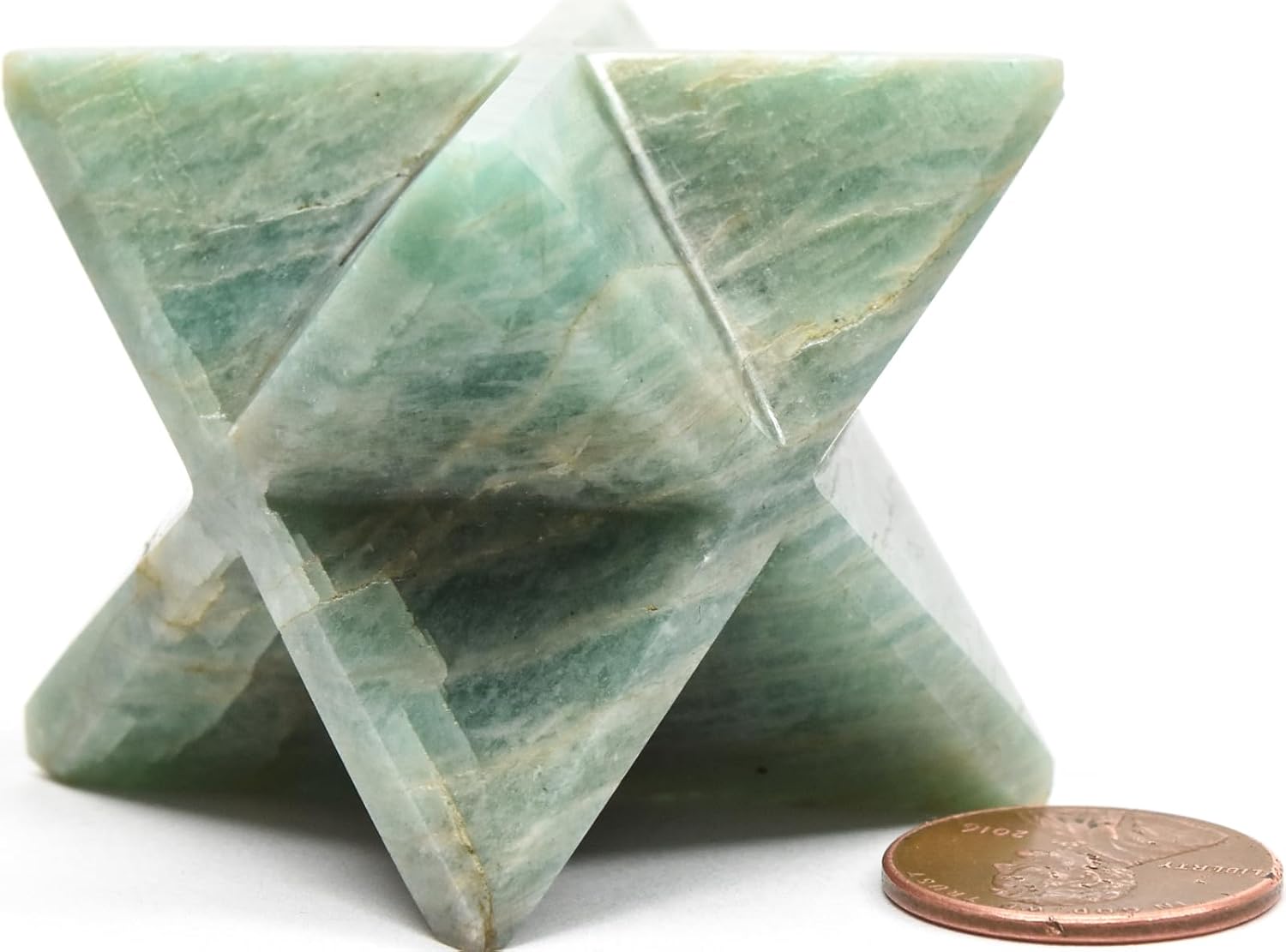 25 Inch Green Amazonite 8 Point Merkaba Star