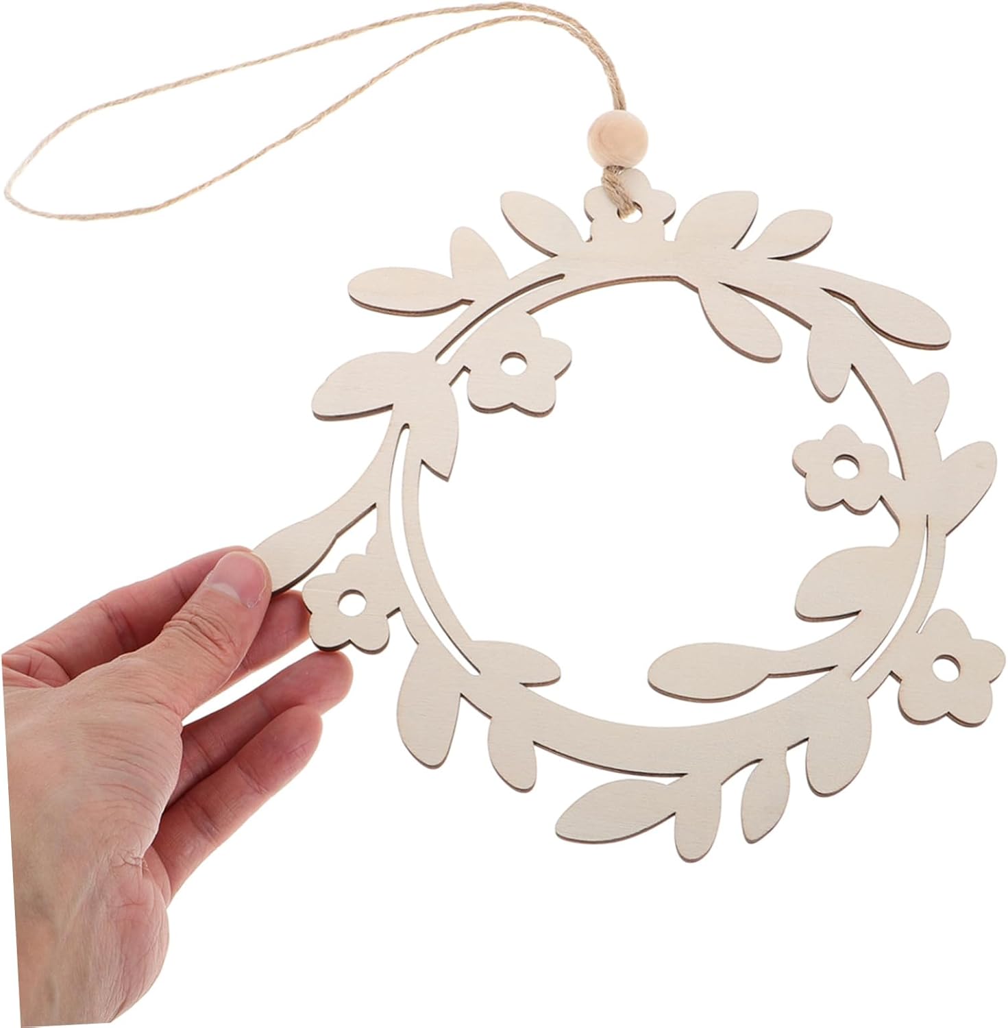 Boho Wreath Wall Decor Handcrafted Wooden Wreath Nordic Style Home Accent