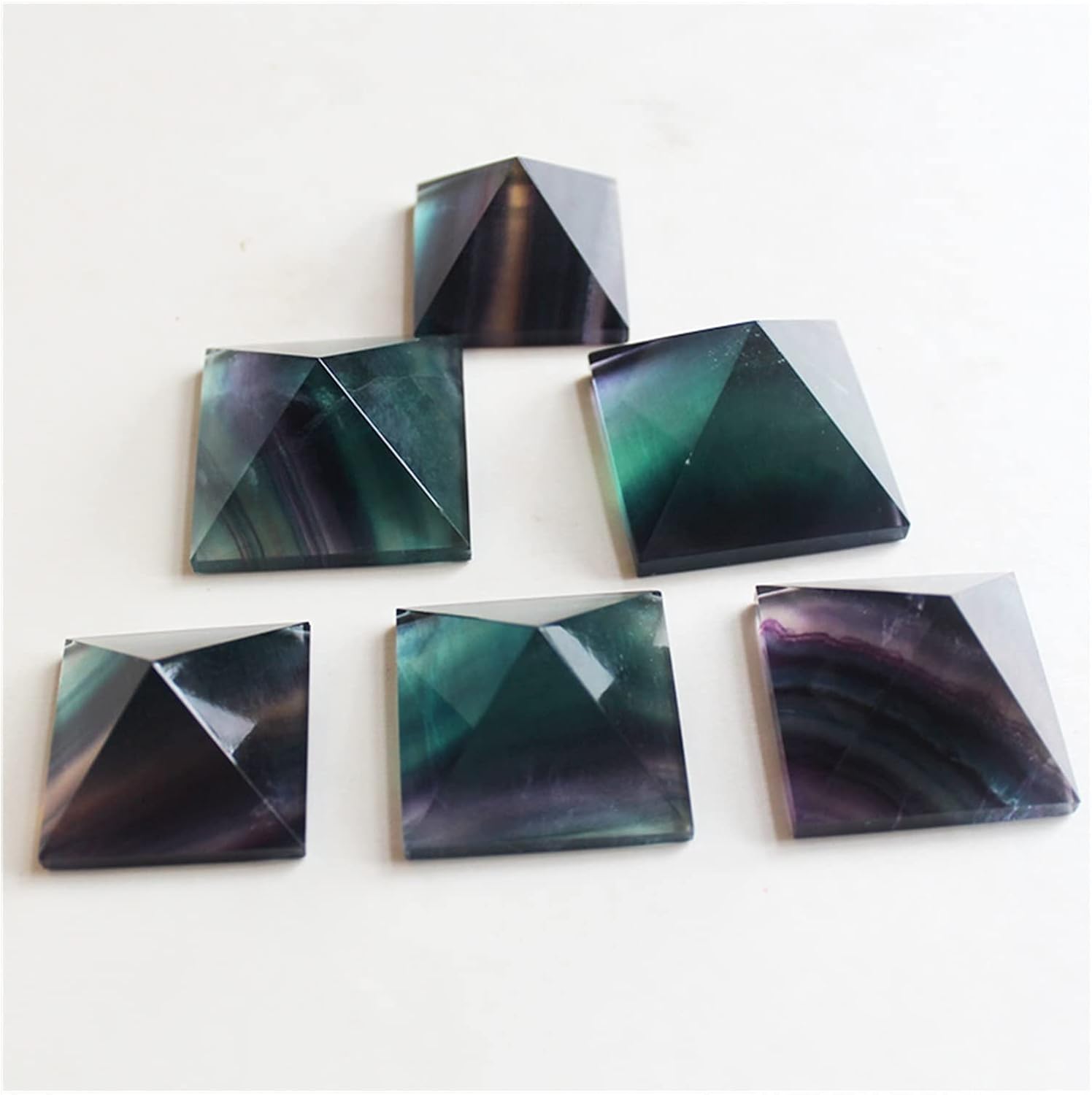 Natural Colorful Fluorite Crystal Pyramid for Home Decoration