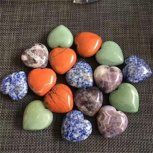 PEKMAR Reiki Crystal Heart-Shaped Blue Spotted Quartz Stone