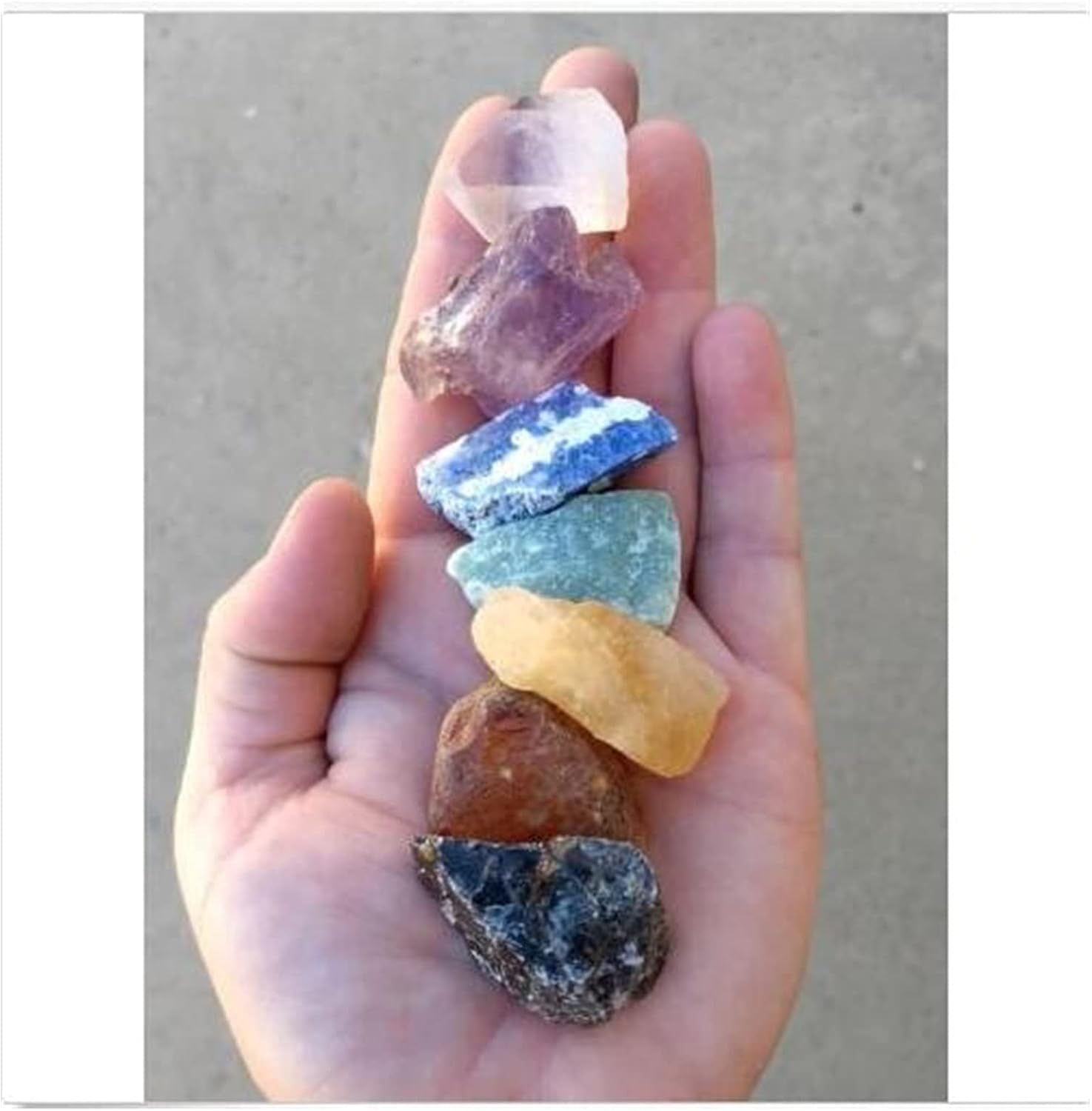 FIDEMM Natural Crystal 7 Stones Chakra Set