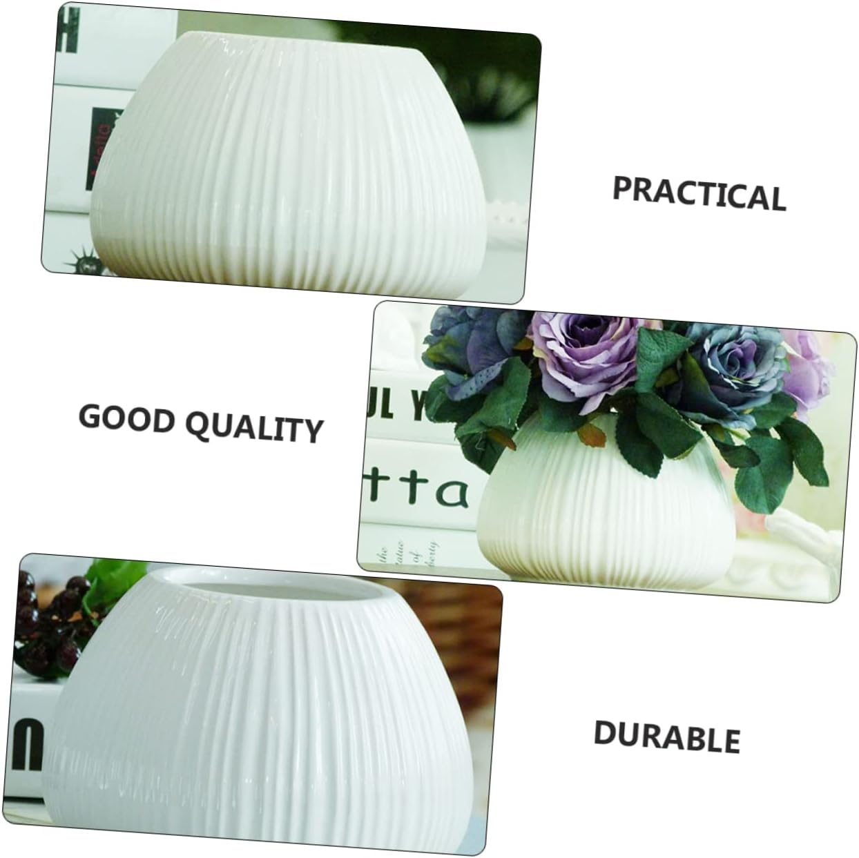VINTORKY 1pc Elegant Ceramic Flower Vase for Home Decor