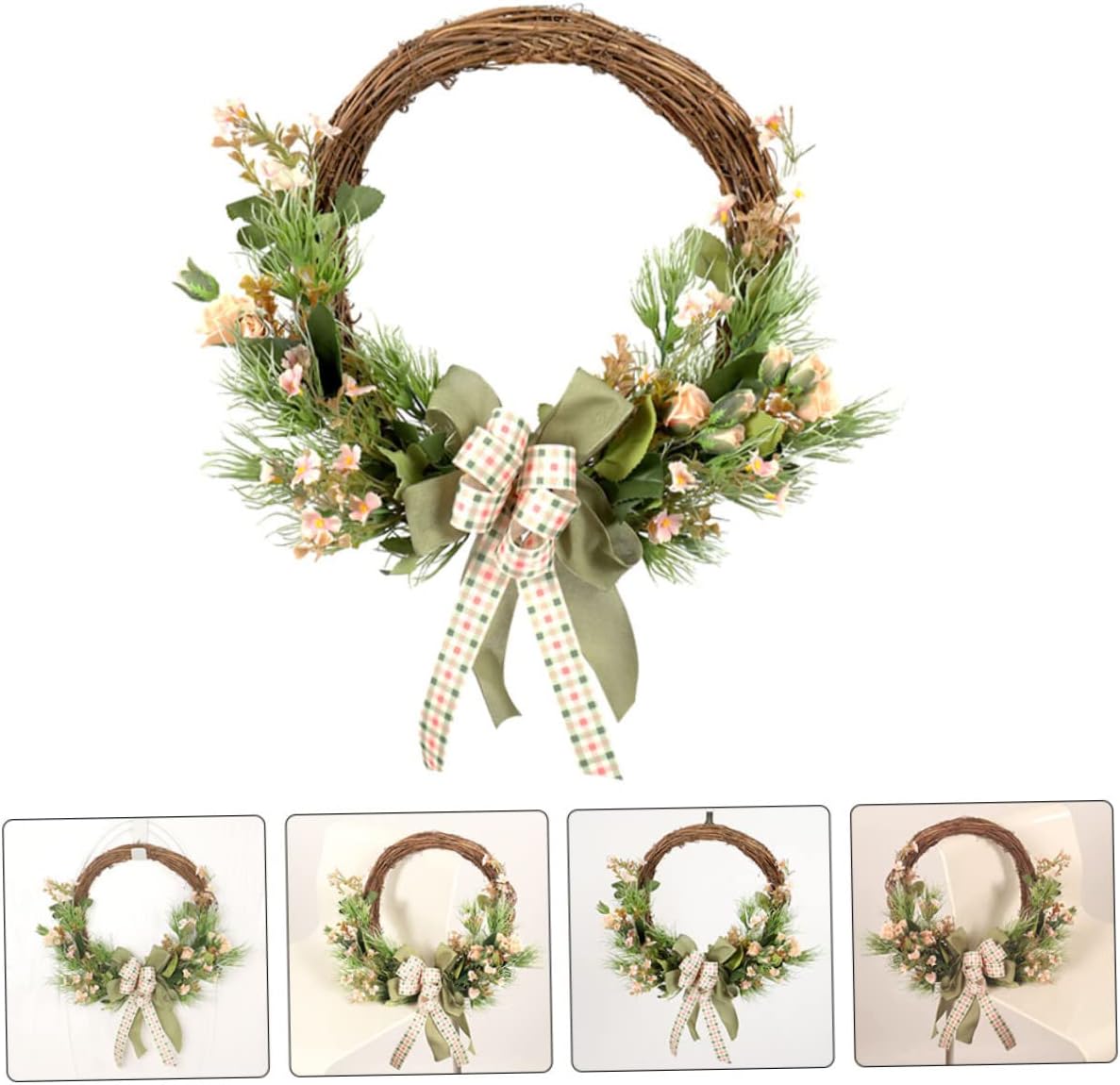 PRETYZOOM Realistic Artificial Wreath for Home Decor and Celebrations