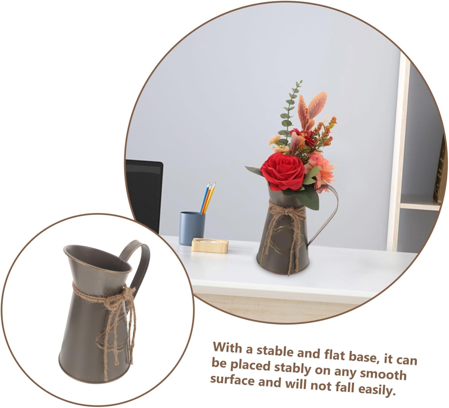 Vintage Floral Arrangement Pot for Home Decor