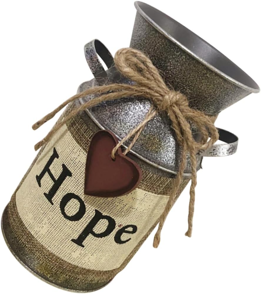 Balacoo Iron Flower Pot Handle Rustic Vintage Vase