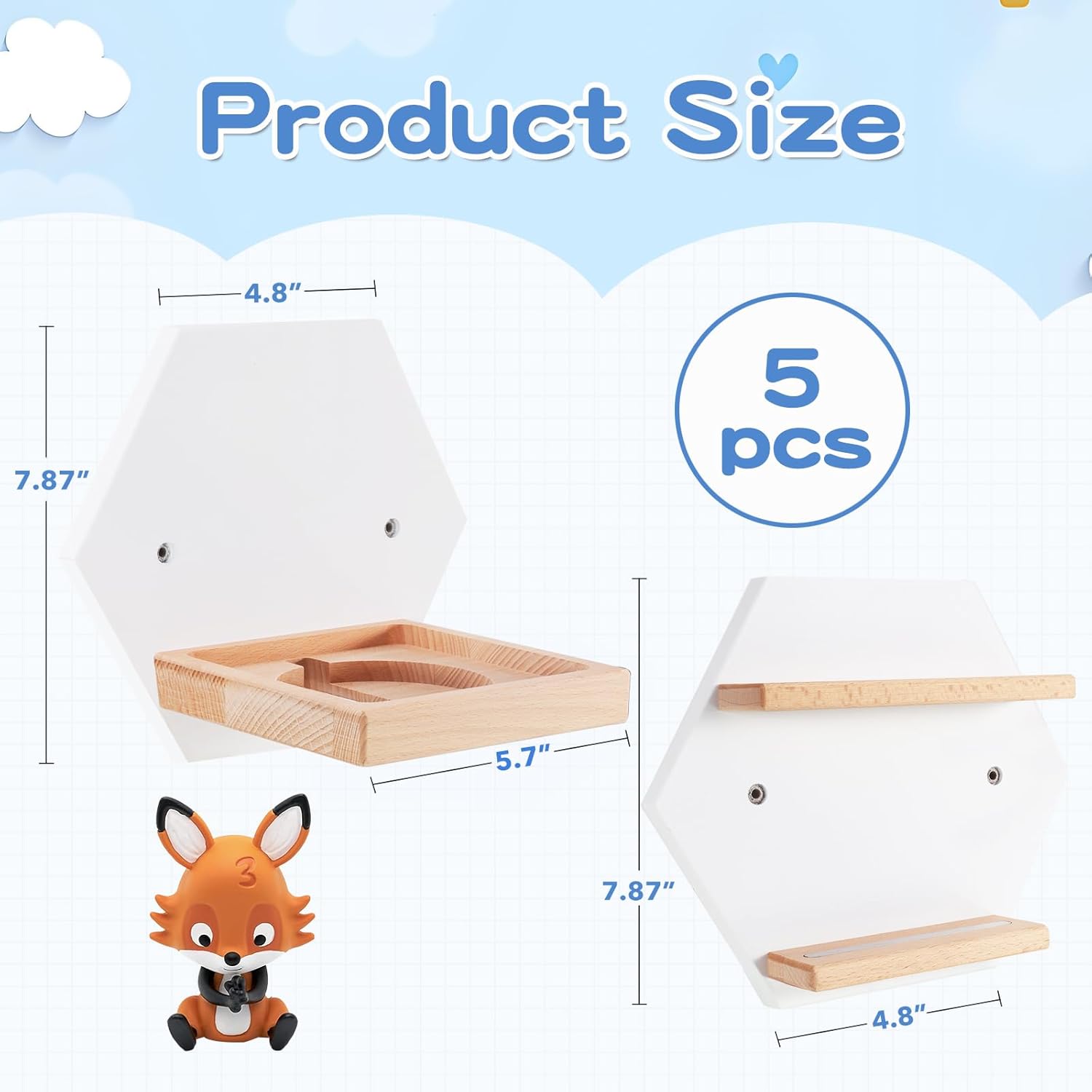 Givilio Tonie Shelf Magnetic Hexagon Display