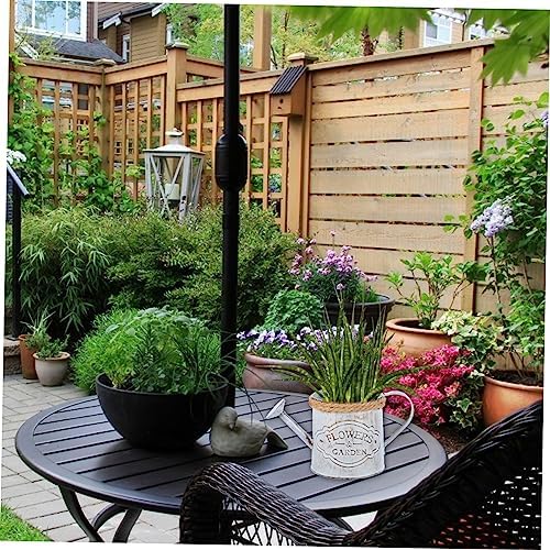 BESPORTBLE 2pcs Antique Iron Dried Flower Vase Vintage Decorative Bucket for Home