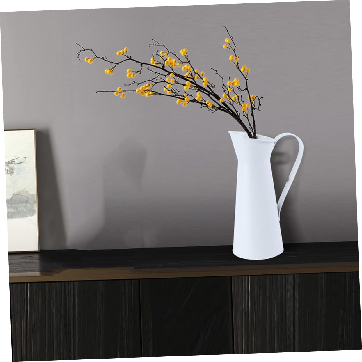 2pcs Galvanized Iron Flower Vase Set for Home and Office Decor