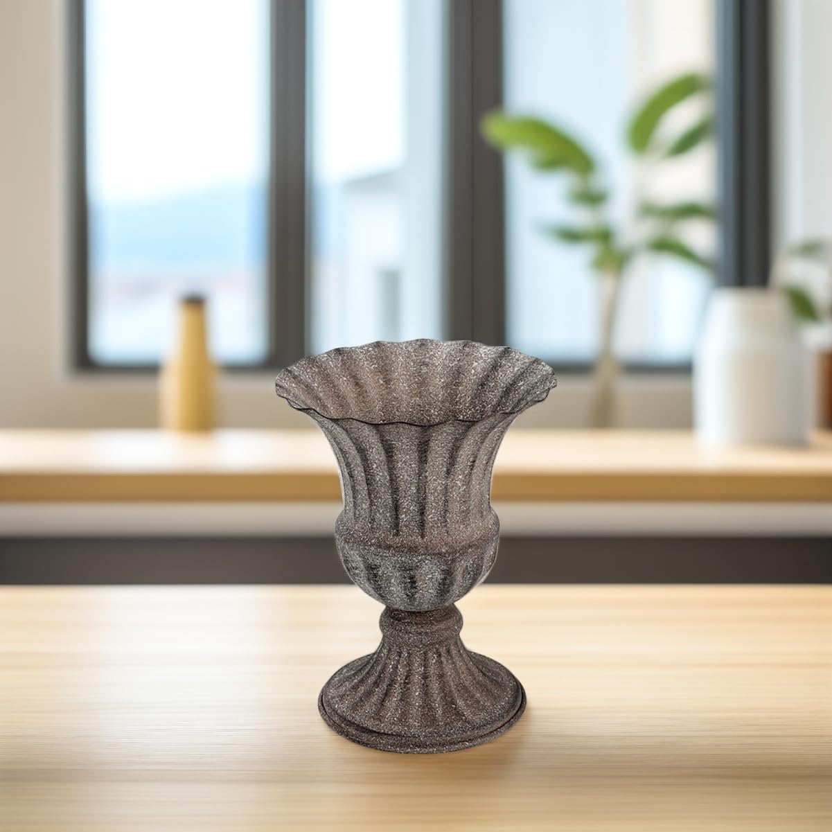 Vintage Metal Flower Vase for Dried Flowers and Plants